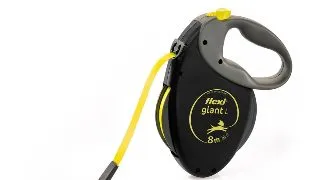 FLEXI Giant, lesa banda retractabila dresaj caini, reflectorizant, nylon, neon, L(50kg, 8m)