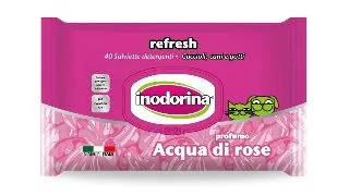 Servetele Inodorina Refresh Rose Water, 40 Buc