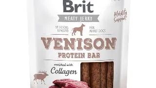 BRIT Jerky Venison Protein Bar, recompense caini, Batoane proteice Vanat, 200g