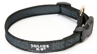 Zgarda IDC Julius K9, Din Nylon, 20 mm, Neagra