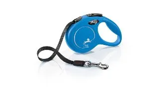 FLEXI Classic, lesa banda retractabila caini, nylon, albastru, XS(12kg, 3m)