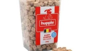 HUPPLE Puppy Starter cu Calciu , XS-XL, Carne, cutie recompense caini junior, 200g