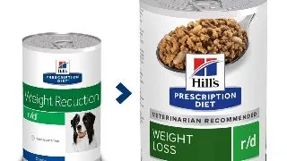 HILL'S Prescription Diet r/d Weight Loss, Pui, dieta veterinara caini, conserva hrana umeda, scadere in greutate, 350g
