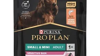 PURINA Pro Plan Sensitive Skin Adult S, Somon, hrana uscata caini, piele si blana, 700g