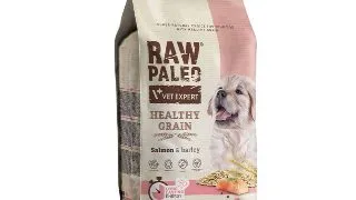RAW PALEO Healthy Grain Puppy, XS-XL, Somon, hrana uscata caini junior, 10kg