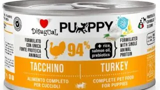 DISUGUAL Monoprotein Puppy, XS-XL, Curcan, conserva hrana umeda monoproteica caini junior, (pate), 150g