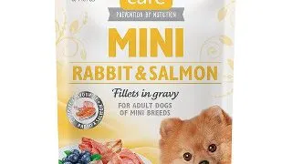 Brit Care Dog Mini Plic, hrana umeda, File de iepure si somon, in sos 85g 85g