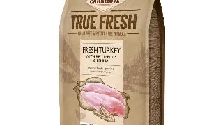 CARNILOVE True Fresh Adult S-XL, Curcan proaspat cu linte rosie, hrana uscata fara cereale caini, 1.4kg