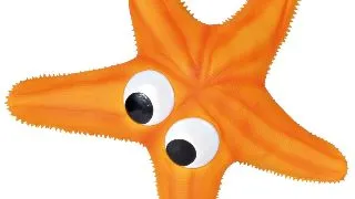 Trixie, jucarie stea de mare caini, cu sunet, latex, 23cm, multicolor