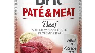 Hrana umeda pentru caini Brit Pate & Meat, Vita, 800g 800g
