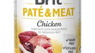 Hrana umeda pentru caini Brit Pate & Meat, Pui, 800g 800g