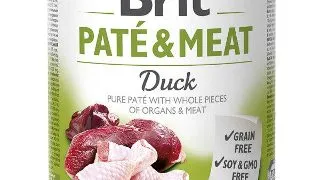 Hrana umeda pentru caini Brit Pate & Meat, Rata, 800g 800g