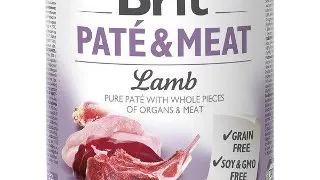 Hrana umeda pentru caini Brit Pate & Meat, Miel, 800g 800g