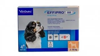 EFFIPRO Duo SD, deparazitare externa caini, pipeta repelenta, XS-S(2 - 10kg), 4buc