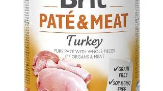Hrana umeda pentru caini Brit Pate & Meat, Curcan, 800g 800g