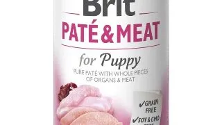 BRIT Pate and Meat Puppy, XS-XL, Pui si Curcan, conserva hrana umeda caini junior, (pate), 400g