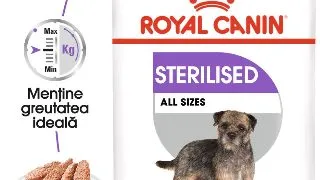 ROYAL CANIN Sterilised Adult, hrana umeda caini sterilizati, (pate), bax, 85g x 12buc
