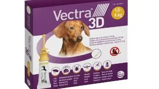 Vectra 3D, spot-on, solutie antiparazitara, caini Vectra 3D, spot-on, solutie antiparazitara, caini 1.5-4 kg, 3 pipete
