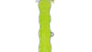 PAWISE Bat, jucarie de aport caini, S-L, plastic, dentitie, luminoasa, verde, 18 cm