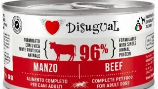DISUGUAL Monoprotein, XS-XL, Vita, conserva hrana umeda monoproteica fara cereale caini, (pate), 150g