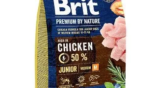 Hrana uscata pentru caini Brit Premium, Junior M 3kg