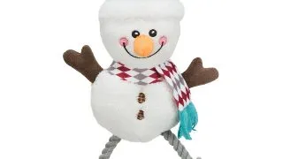 TRIXIE Christmas Om de Zapada, jucarie de plus caini XS-XL, cu sunet, plus, alb, 41cm