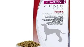 EUKANUBA Veterinary Diets Intestinal, Pui si Curcan, dieta veterinara caini, hrana uscata, afectiuni digestive, 5kg
