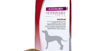 EUKANUBA Veterinary Diets Intestinal, Pui si Curcan, dieta veterinara caini, hrana uscata, afectiuni digestive, 12kg