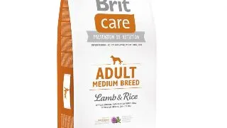 BRIT Care Adult Medium Breed, M, Miel cu Orez, hrana uscata caini, 12kg+2kg GRATUIT