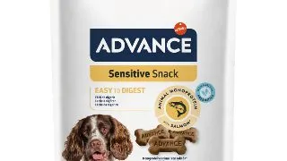 ADVANCE Sensitive Snack, XS-XL, Somon, hrana uscata caini, sistem digestiv, 150g