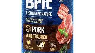 Brit Premium by Nature Conserva pentru caini, Porc cu trahee 400g