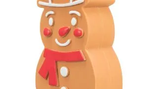TRIXIE Christmas Turta Dulce, jucarie de aport caini XS-XL, cu sunet, latex, maro, 11cm