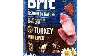 Brit Premium by Nature Conserva pentru caini Junior, Curcan cu ficat 400g