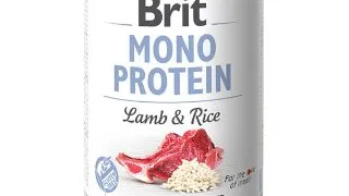 BRIT Mono Protein, Miel cu Orez brun, conserva hrana umeda monoproteica continut redus cereale caini, (pate), 400g