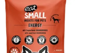 EAT SMALL Energy Snack, XS-XL, Insecte, punguta, resigilabil recompense functionale monoproteica fara cereale caini, sistem imunitar & alergii, 125g