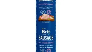 BRIT Premium, Pui si Iepure, salam hrana umeda continut redus cereale caini, 800g