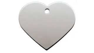 Medalion Imarc Aluminiu Inima, Cromat, Masura L - Gravare Gratuita
