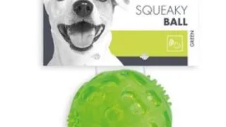 M-PETS Squeaky, jucarie minge caini, dentitie, cauciuc M-PETS Squeaky, jucarie minge caini S, dentitie, cauciuc, verde, ⌀6.3cm