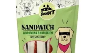 MR BANDIT Sandwich, XS-XL, Vita si Iepure, punguta recompense caini, 500g