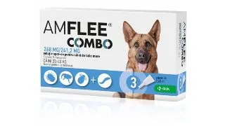 AMFLEE Combo Dog, spot-on, solutie antiparazitara, caini, 3 pipete AMFLEE Combo Dog, spot-on, solutie antiparazitara, caini 20-40 kg, 3 pipete