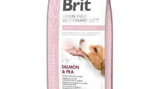 BRIT VD Hypoallergenic, XS-XL, Somon, dieta veterinara, hrana uscata fara cereale caini, alergii, 12kg