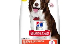 HILL'S SP Perfect Digestion Medium Adult, Pui cu Orez Brun, hrana uscata caini, sensibilitati digestive, 14kg