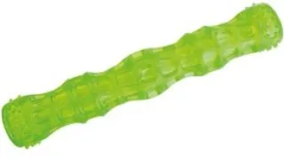 M-PETS Squeaky Stick, jucarie de ros caini S-M, dentitie, cauciuc, verde, 27.3cm