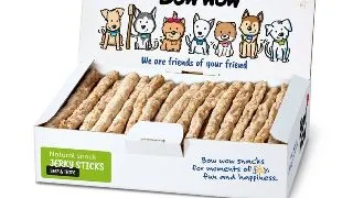 Bow Wow Natural Stick cu Vita si Organe de Vita, 22 cm, 50 buc