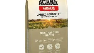 ACANA Singles Free-Run Duck, Rata si Pere, hrana uscata monoproteica fara cereale caini, 11.4kg
