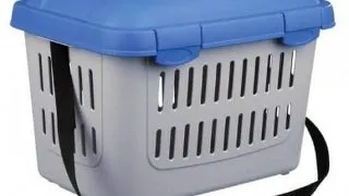 TRIXIE Midi Capri, cusca transport caini si pisici, XS(max. 5kg), plastic, deschidere superioara, cu curea de umar, albastru si gri, 44 x 33 x 32 cm