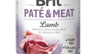 BRIT Pate & Meat, Miel, conserva hrana umeda fara cereale caini, (pate cu bucati de carne), 800g