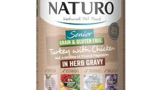 NATURO Grain Free, XS-L, Curcan si Pui, conserva hrana umeda fara cereale caini, (in sos), 390g