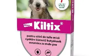 Kiltix Zgarda Antiparazitara Kiltix, deparazitare externa caini, zgarda, XS - S, 38 cm, maro, 1buc