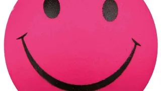 Trixie, jucarie minge smiley caini, cauciuc, 6cm, roz
